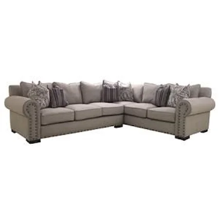 2 PC Down Sectional: RAF Corner Sofa+LAF Sofa